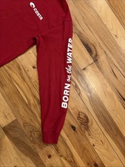 Costa Del Mar T-Shirt Red Long Sleeve 100% Cotton Men’s Medium Fishing Casual