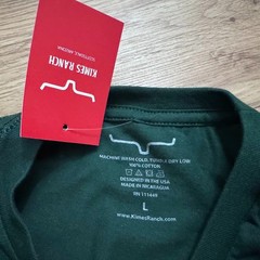 Kimes Ranch Green T-Shirt Short Sleeve Western Wear Large Night Fall