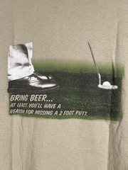 Vintage The Mountain Golf “bring beer” Men’s Graphic T Shirt Beige Size XL