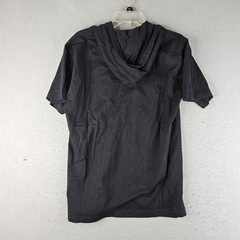 American G Style Hooded T Shirt Mens Medium Black Studded Rocker Applique