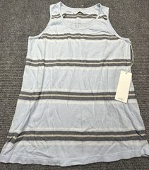 Saturdays New York City Tank Top Mens Small Sky Blue Stripe Nick S Lightweight