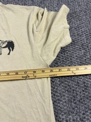 Poncho Shirt Mens Large Beige Cowboy Horse Graphic Tee Western Outdoors Casual