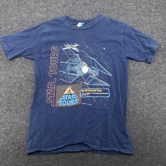 VTG 90s Star Wars Star Tours The Interceptor Single Stitch Shirt 36″ Disney Land