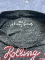 The Rolling Stones Classic Tongue Logo Gray T-Shirt Men’s Size L Rock Band Tee