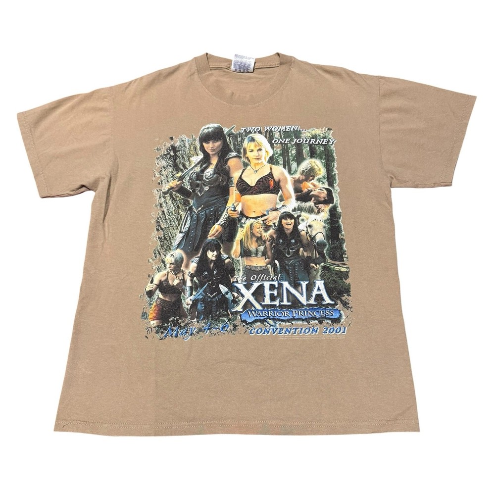 Vintage Shirt Mens Medium Xena Warrior Princess Convention 2001 Two Women RARE