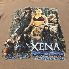 Vintage Shirt Mens Medium Xena Warrior Princess Convention 2001 Two Women RARE