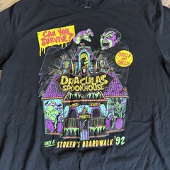 The Halloween Shirt Company Mens Black Dracula Graphic Crew Neck T-Shirt Size L