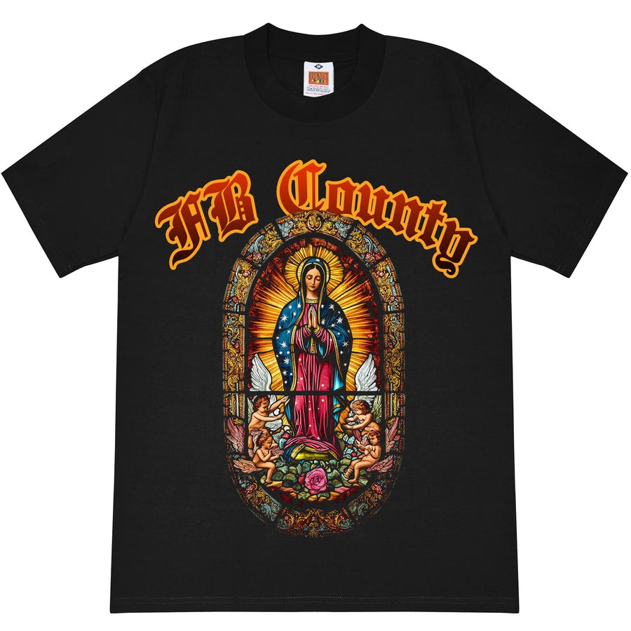 Mexican Virgin Mary T-Shirt Chicano Guadalupe Religious Graphic Tee