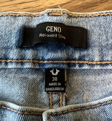 True Religion Mens Light Wash Denim Jeans 38