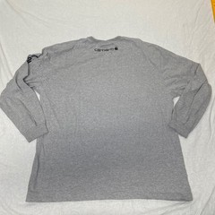 Carhartt K231 Original Fit Long Sleeve Logo T-Shirt Gray 2XL SP13 USA Workwear