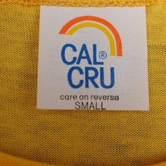 VINTAGE Cal Cru Adult S Gold Short Sleeve Basic T-Shirt