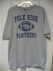 XL Custom Gray Polk High Panthers T-Shirt from Married With Children (Al Bundy)