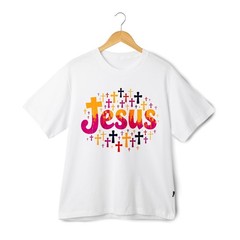 Jesus&Crosses Christian Graphic T-Shirt-Faith Casual Tee|Sunday Church Service