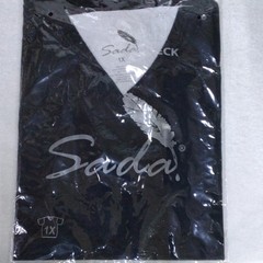 Sada Men’s Black 1X Solid Pattern V-Neck T-Shirt