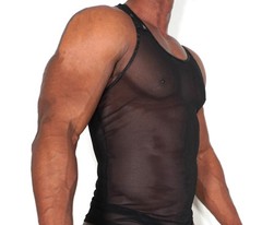MEN’S RACERBACK SHEER SHIRT LARGE