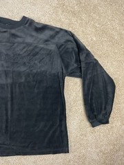 Starter Basic T-Shirt Mens XL Casual Knit Crewneck Long Sleeve Cuff Logo Black