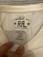 Ralph Lauren Double RL RRLOff-White Ranch Logo T-shirt S K