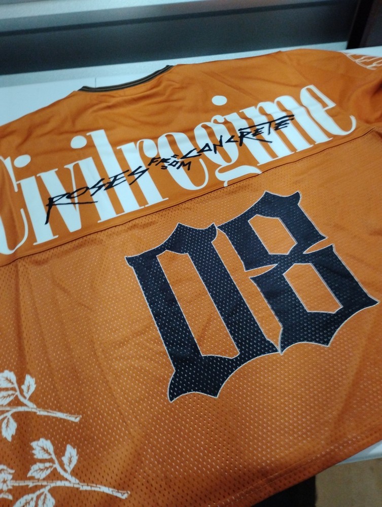 Civil Regime Orange Jersey Box Fit Style Brand New! Size 2XL