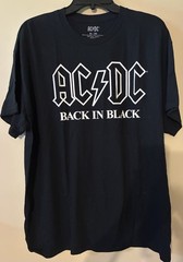 AC/DC BACK IN BLACK GRAPHIC TEE BLACK SIZE XL