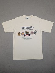 Vtg 90’s Y2K Universal Studios Hollywood Embroidered Cream T-Shirt Size M Slim