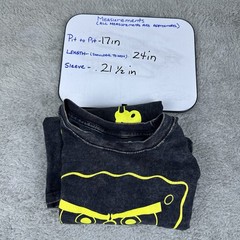 Nickelodeon Men SpongeBob Long Sleeve Shirt XS Black Yellow Acid Wash Streetwear