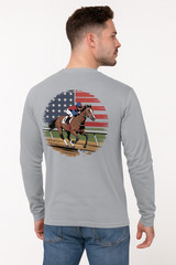 BSCO – American Flag: Sport-Tek Long Sleeve Posicharge Tee
