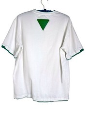 Bottega Veneta white cotton crewneck relaxed t-shirt green trim men M women L
