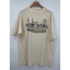 Vintage New York City Shirt Mens XL Cream Graphic Made USA