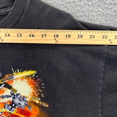 Vintage 90s TRANSFORMERS Single Stitched T Shirt CHANGES Tag Black READ