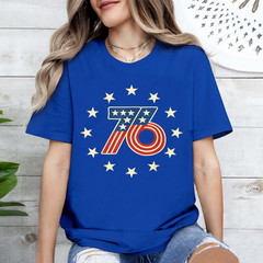 50th Birthday 1976 USA Bicentennial Groovy Retro Number 76 T-Shirt