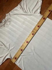 Vintage 90s Southpole Mens Medium Sheer Satin Striped Baggy Fit Shirt Light Gray