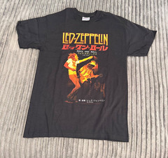 Led Zeppelin T-Shirt Adults S Black Japanese Concert Classic Rock Four Sticks