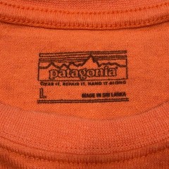Patagonia Work Pocket T Shirt Mens Large Orange Hemp Organic Cotton Outdoor