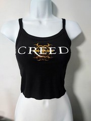 Creed band crop top Creed band tank top Creed shirt fitted gold metallic vinyl
