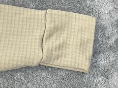 VTG Thermal Waffle Knit Shirt Mens Medium Tan Crewneck LS Base Layer Top 70s 80s
