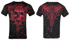 Xtreme Couture By Affliction Men’s T-Shirt VICTORY Skull Biker MMA Black S-5XL