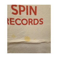 Tultex Keep Spin Records Graphic T-Shirt White Red Vinyl Music Tee Men’s Large