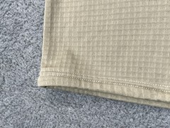 VTG Thermal Waffle Knit Shirt Mens Medium Tan Crewneck LS Base Layer Top 70s 80s