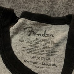 Fender Meteora Tshirt Size Medium 3/4 Sleeve Graphic Tee