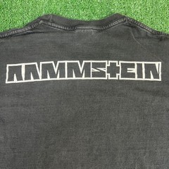VTG Rammstein T-Shirt Mens Large Faded Black German Metal Band Members 90s Y2K