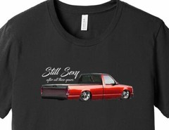 Still Sexy Mini Truck – Old School Chevy S10 – RED – 100% Ringspun Cotton T-Shir