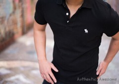 NWT Abercrombie & Fitch By Hollister Men’s Polo T-Shirt Logo Tee Sz XS S M L XL