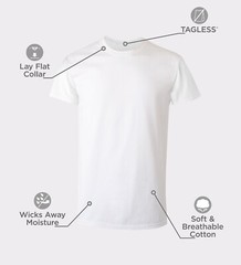 Hanes 10-Pack Men Tee T-Shirt ComfortSoft White Crewneck Undershirt Short Sleeve