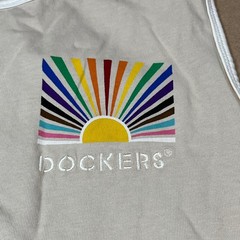 Dockers Pride Collection Tank Top XXL Tan Rainbow Sunburst Sleeveless Shirt