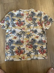 Free Planet T Shirt Mens Large Hula Girl Tiki Tropical Palm Tree Allover Print