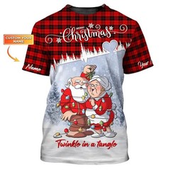 3D Merry Christmas custom name Shirt All size S-5XL HS207