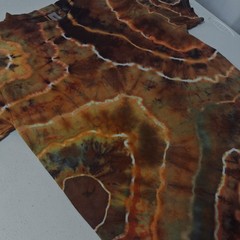 Geode Ice Tie Dye T-Shirt Gildan Adult S Small Orange Brown Earthy Handmade New