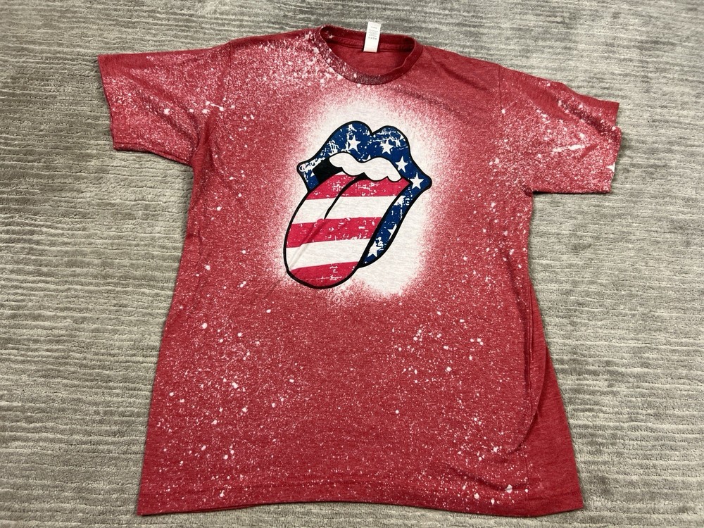 Rolling Stone Graphi Shirt Mens Medium Red Short Sleeve Polyester Tultex 241