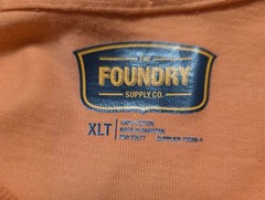 The Foundry Pocket T-Shirt Orange 100% Cotton Big And Tall Mens XLT NEW NWOT