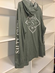 Salty Crew Men’s Green Premium Technical LS Hoodie XL Missing Drawstring